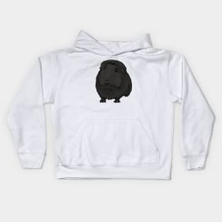 Black Crested Guinea Pig Kids Hoodie